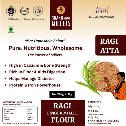 Organic Ragi Flour (2KG)