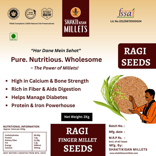 Organic Ragi Seeds 2KG